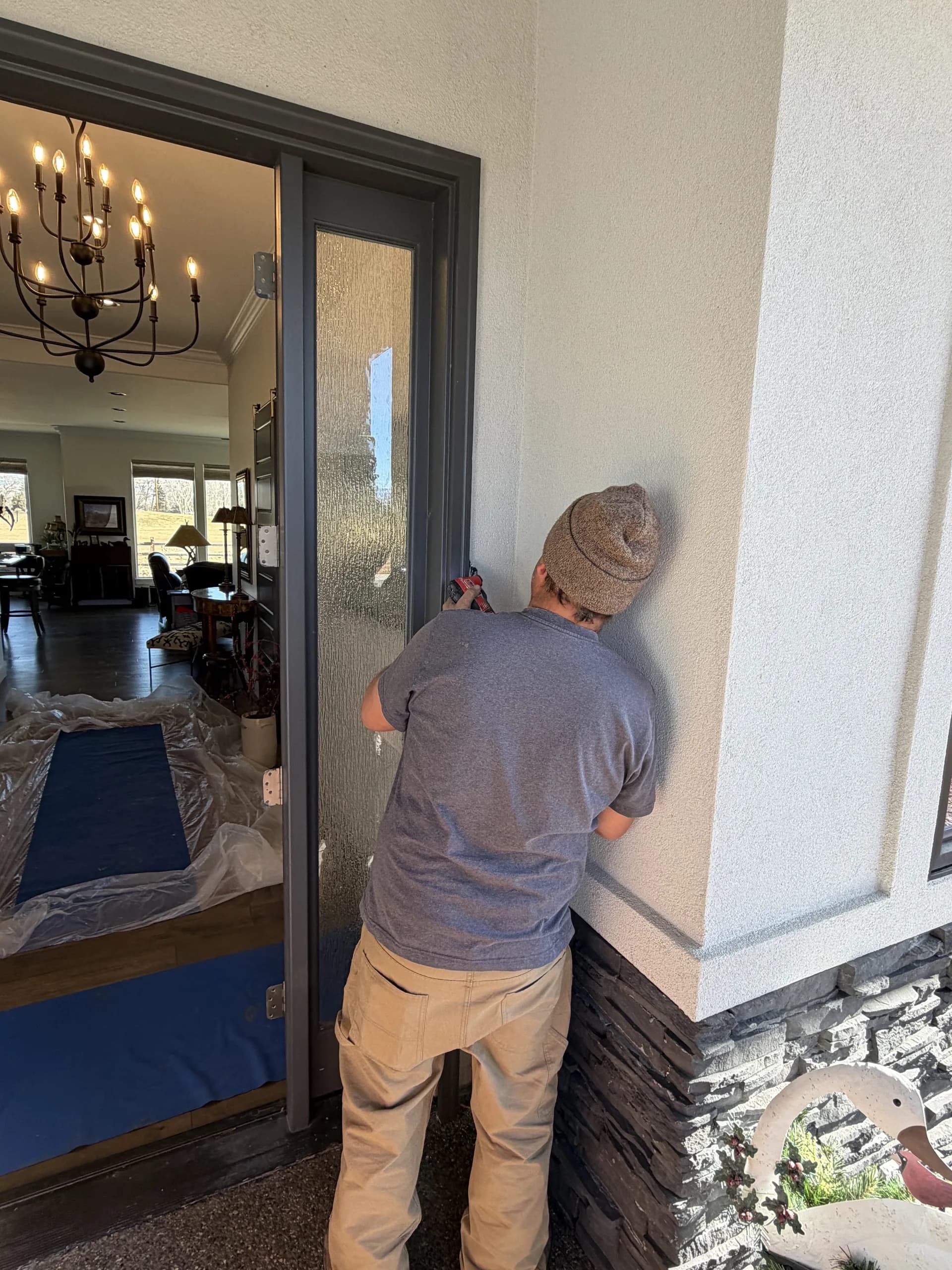 Heavy-gauge commercial steel door installation at a Western Colorado facility